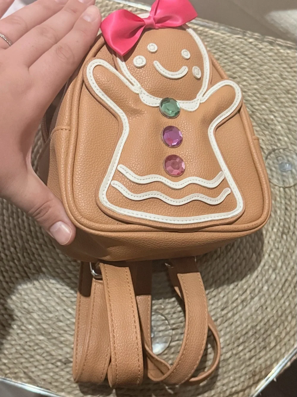 Gingerbread Accent Mini Backpack - Tan